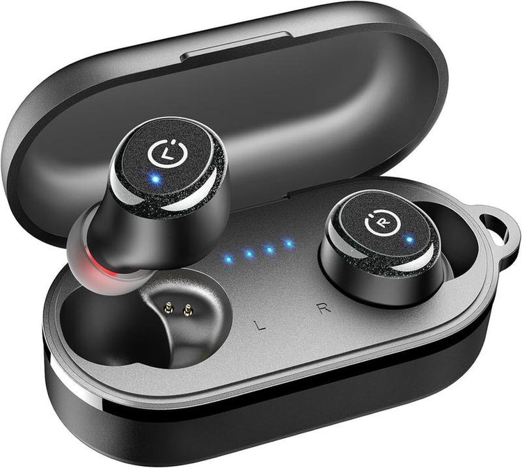 TOZO T10 (Ergonomic Edition) Wireless Earbuds Bluetooth 5.3 Headphones, App Customize EQ, Ergonomic Design, 55H Playtime, Wireless Charging Case, IPX8 Waterproof Sound In-Ear Headset, 2024 New Version Fathersdaygift