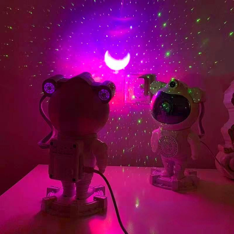 Astronaut Galaxy Projector Star Projector Bluetooth Speaker White Noise Star Moon Galaxy Lights for Bedroom with Timer Remote Nebula Night Light 360° Adjustable Starry Space Ceiling Lamp