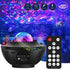 LED Galaxy Projector featuring 21 dynamic colors and Bluetooth music player for stunning starry night ambiance.