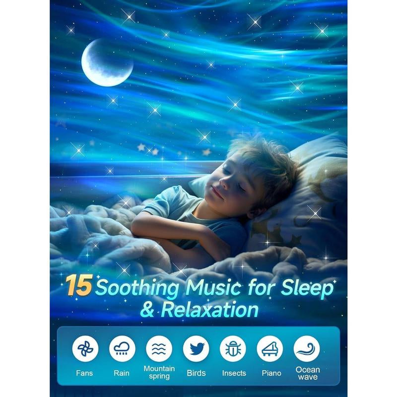 Star Projector Northern Lights Projector, 15 Colors Moon Light Star Projector Galaxy Light,15 Music& Galaxy Projector Aurora Light Projector,Remote Star Lights for Ceiling Projector