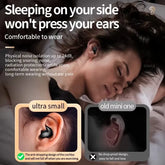 Invisible Sleep Wireless Earbuds comfortable fit for side sleepers, ultra-thin design for all-night wear.