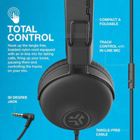 Portable foldable JLab Studio on-ear headset