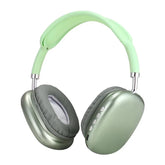 Wireless Noise-Reducing TWS Earbuds in green color with soft ear cushions and built-in controls.