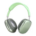 Wireless Noise-Reducing TWS Earbuds in green color with soft ear cushions and built-in controls.