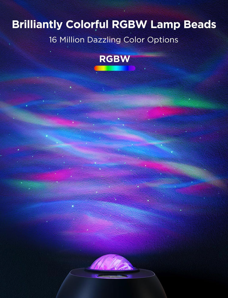 aurora wave led nebula projector bedroom lighting