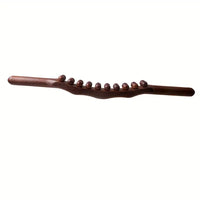 1Pc Double Row of 20 Beads Massage Stick, Carbonization Massage Stick, One Universal Scraping Stomach Rubbing Abdomen Profession