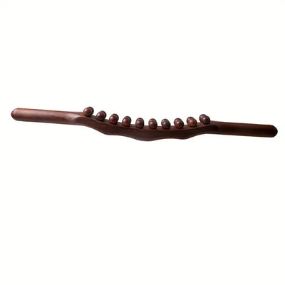 1Pc Double Row of 20 Beads Massage Stick, Carbonization Massage Stick, One Universal Scraping Stomach Rubbing Abdomen Profession
