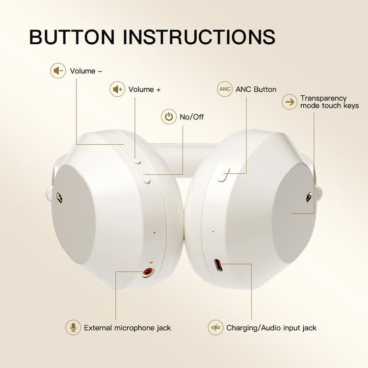 Premium foldable IKF Solo headphones with built-in mic