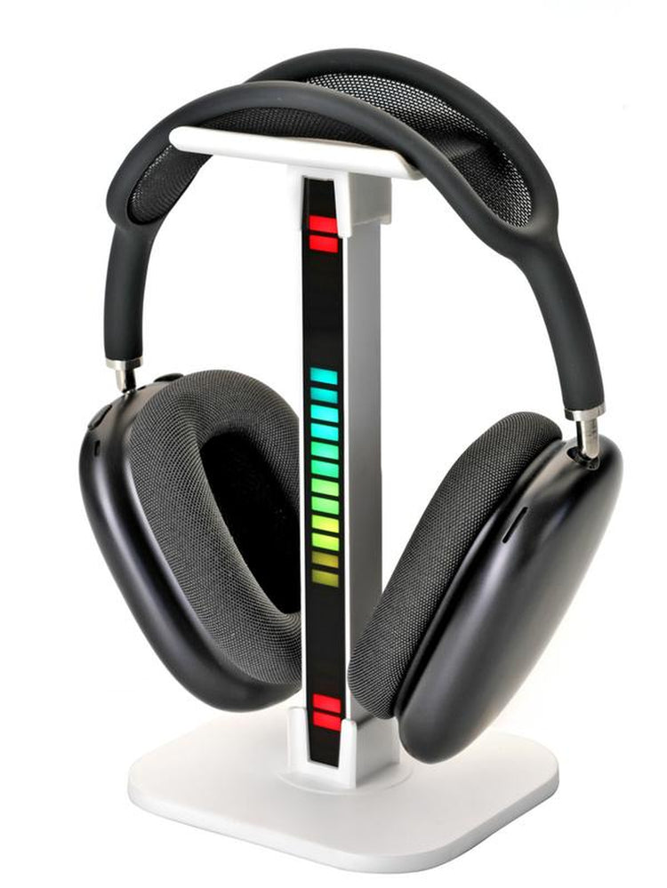 Headphone Stand, Headset Holder, Suitable for Over-Ear Headphones, Gaming Accessories, Tabletop Setup. (White) Aluminum Alloy