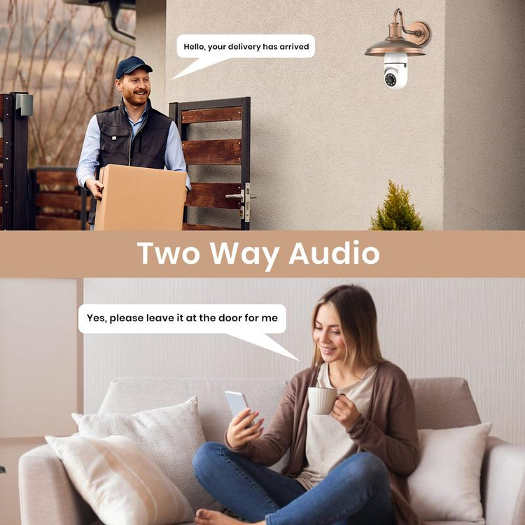 Pan and tilt light bulb security camera