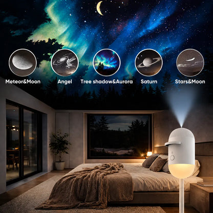 Galaxy Projector Light, Mini Projector LED Lights for Bedroom, Starry Night Projector with Night Light for Playroom Home Theater, Starlight Projector, Gift