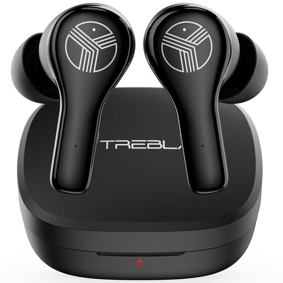 TREBLAB WX8 Wireless Earbuds with Charging Case - Audio Cable Headphone
