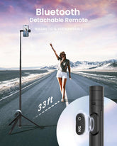 Kraftgeek Automatic Tripod for Iphone, 66" Phone Tripod Selfie Stick for Cell Phone, Tripod Stand with Remote for Video Recording