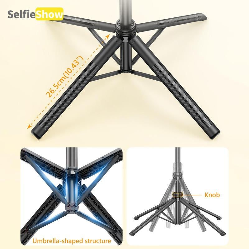 Face Tracking Selfie Stick Tripod, USB Rechargeable 4-Foot Selfie Stick with Remote Control, Portable Selfie Accessories for Phone & Camera, Phone Accessories, Gifts for Girlfriend