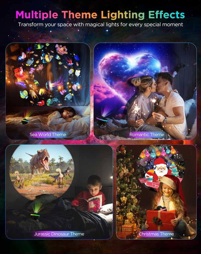 Galaxy Projector Night Light, Starry Star Projector Night Light with Aurora Effects for Bedroom, Gift Idea, Barracks Room Transformation, Bluetooth Remote, Wall LED Signs, Home Décor Essential, for Kids, Xmas