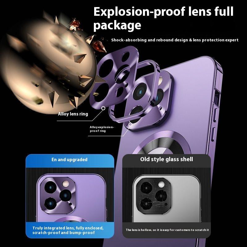 Ip16 Phone Case Privacy Protection Exposed Label All-Inclusive 15 14 13 12 Magnetic Magsafe Protector Screen Protector Screen Protector