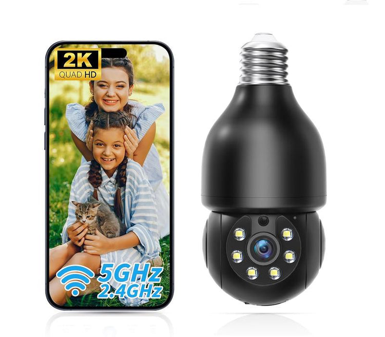 2K outdoor light bulb security camera