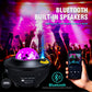 Bluetooth Galaxy Projector with built-in speakers, featuring lighting sync with rhythm in music mode.
