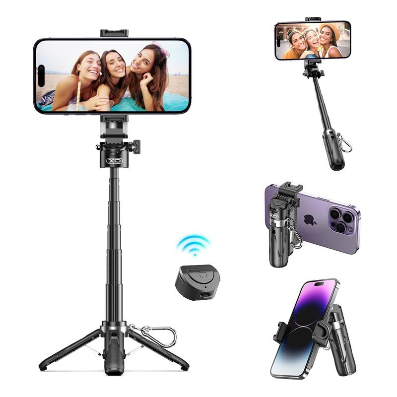 Multifunctional 4‑in‑1 Magnetic Bluetooth Selfie Stick Tripod – Foldable vlogging & livestream kit