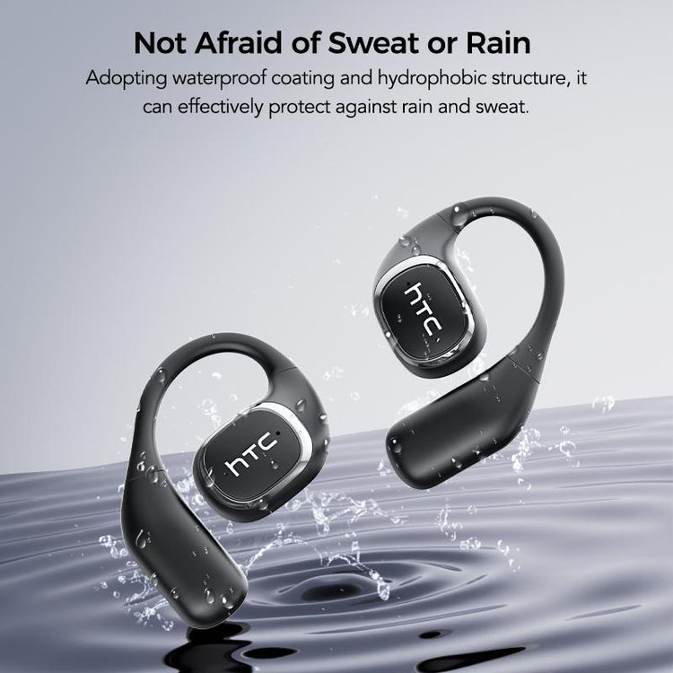 HTC NE11 Open Ear Wireless Earbuds, OWS Touchscreen Bluetooth Wireless Headphones, Bluetooth 6.0 Earphones, Long Battery Life Earbuds IPX5 Waterproof Sports Headphones with Long Endurance, Audio Wireless Earbuds for Music & Phone Calls