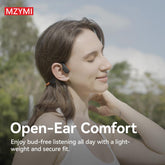 MZYMI 18H Ultra Long Battery Life Open-Ear Wireless Bone Conduction Sport Headphones - Wireless Earphones for Workouts and Running