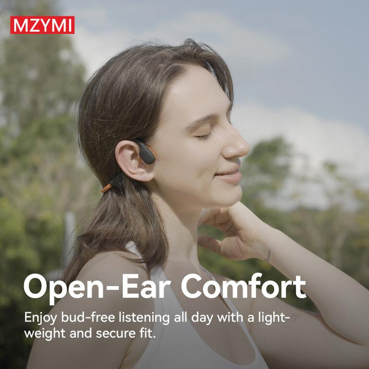 MZYMI 18H Ultra Long Battery Life Open-Ear Wireless Bone Conduction Sport Headphones - Wireless Earphones for Workouts and Running