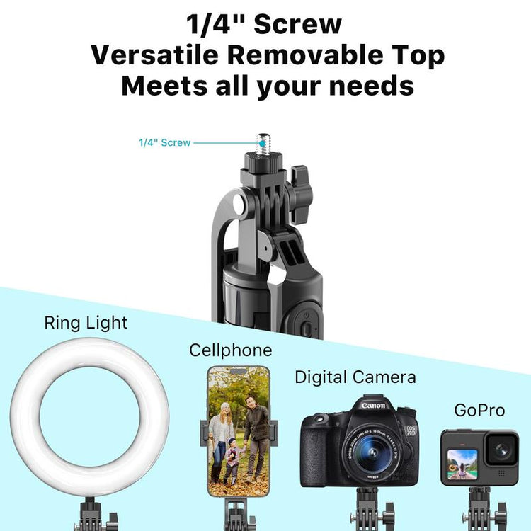 Mybat Pro Selfie Stick Spotlight Tripod Stand with Dimmable LED Light, Tripod with Balance Handle & Wireless Remote