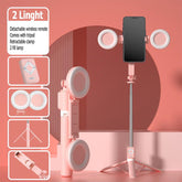 IMOLI Upgraded 67-Inch Telescopic Multi-Function Mobile Phone Selfie Stick with Dual Fill Light, Built-In Tripod and Wireless Remote Control