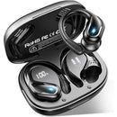 Ark Ecart Wireless Earbud, Bluetooth 5.3 Headphones Pure Bass Sound with Earhooks, 75H Battery Over-Ear Headphones, Audio Earphones Headset