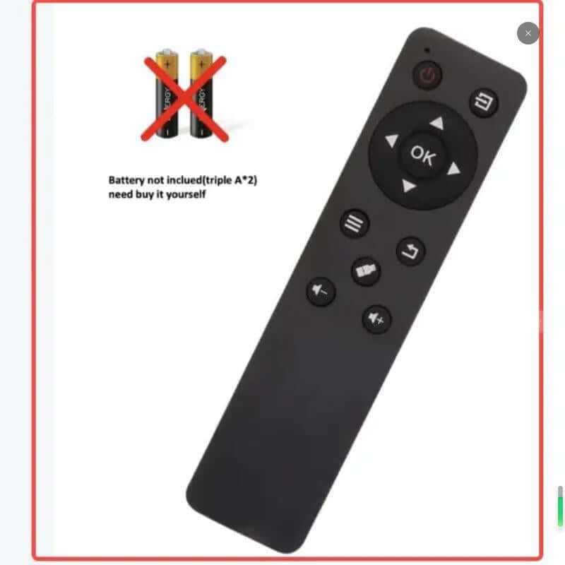 Astronaut Galaxy Projector remote control with battery reminder for use.