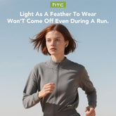 Bluetooth 6.0 Wireless Earphones worn by a runner, showcasing comfort and stability during exercise.