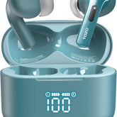 TOZO T20 Wireless Earbuds Bluetooth Headphones 48.5 Hrs Playtime with LED Digital Display Audio Earphones Noise Electronic Headset Charging Chargeable Mini Headphones In-Ear Earphone Fathersdaygift
