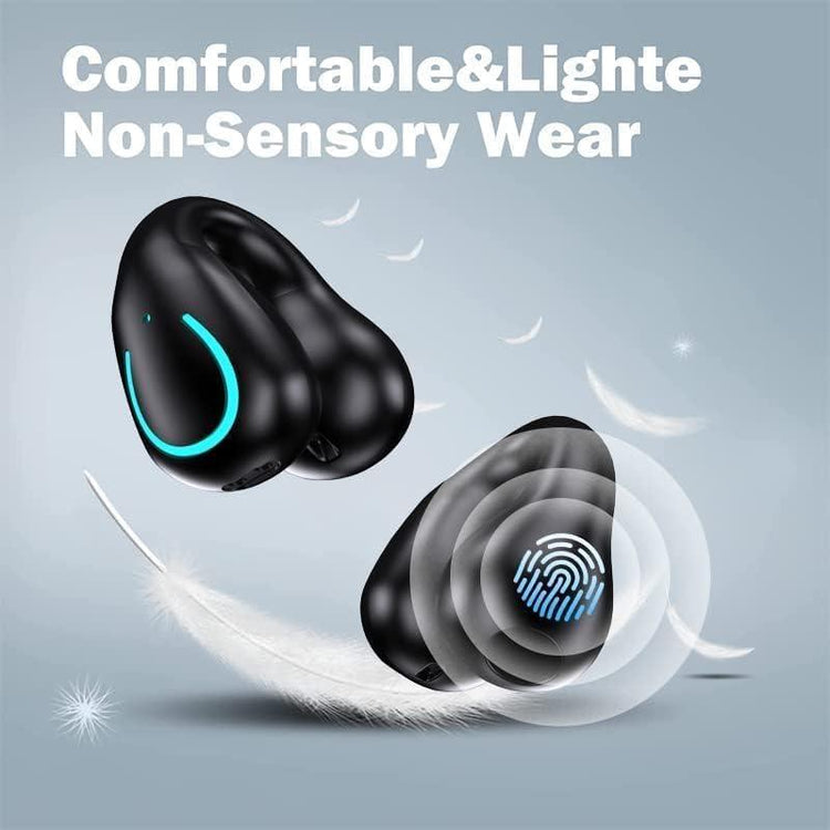 Open Earbuds, Wireless Bone Conduction Earphone Bluetooth 5.3 Clip Ear Hifi Sound Quality Waterproof TWS Headset Sports Gaming Headphones Headphones Bluetooth