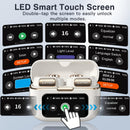ZIHNIC S12 Open Earbuds, Wireless Headphones, LED Lights Touchscreenlight-Weight Earbuds Built-In Microphone, Power Digital Display,Stable Fit, Fast Charge ,36 Hours Playtime,Fast Pair,Clear Sound,Sweatproof,Charging Case, Android/Ios