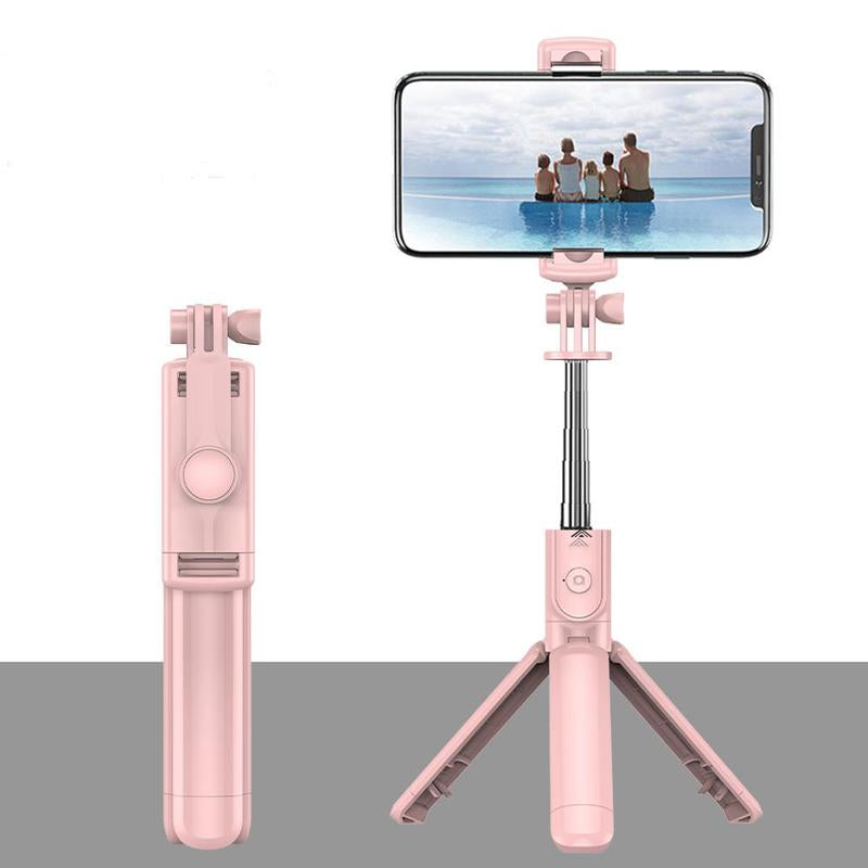 Portable Telescopic Selfie Stick Tripod with Remote Control, Bluetooth-Compatible Selfie Tripod Stand, Universal Extensible Wireless Selfie Tripod, Smartphone Cellphone Selfie Tripod for Recording, Travel Tripod