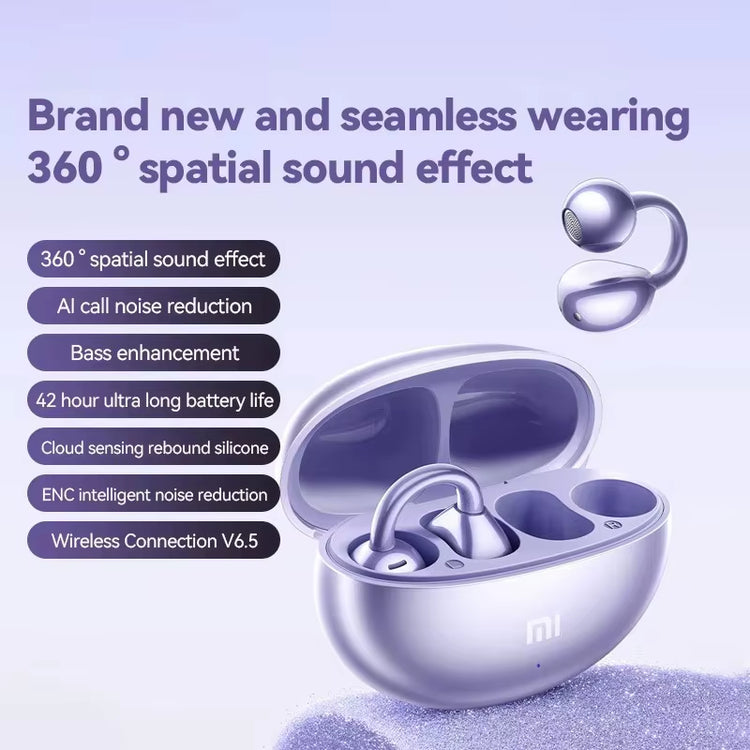 XIAOMI Mijia Wireless Earphone Open Ear M91 Ear Clip ENC Headset Bluetooth 5.4 HD Call Touch Control Headphone for Android Ios