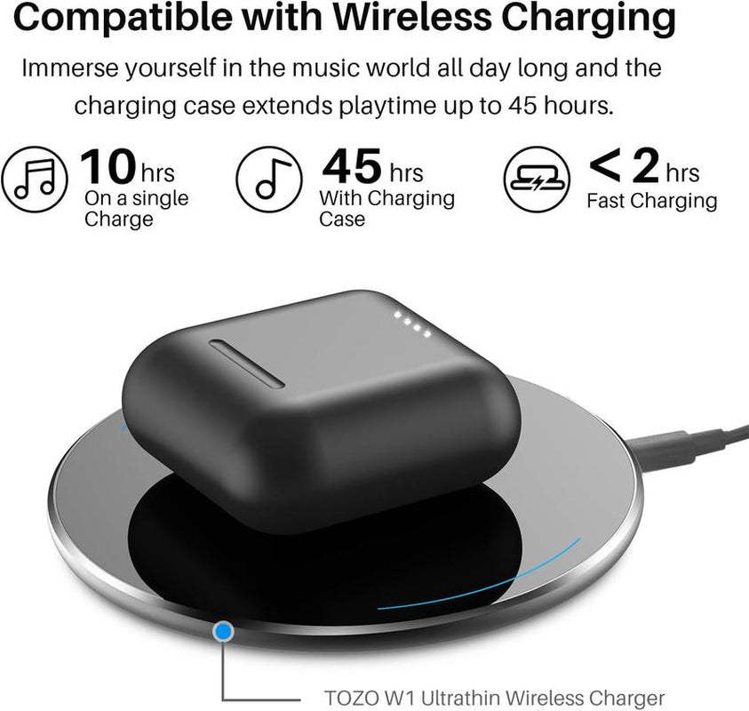 TOZO T6 Ergonomic with APP Edition(2024) True Wireless Earbuds IPX8 Waterproof Audio Headphone Electronic Headset Mini Earbuds Mini Headphones Fathersdaygift