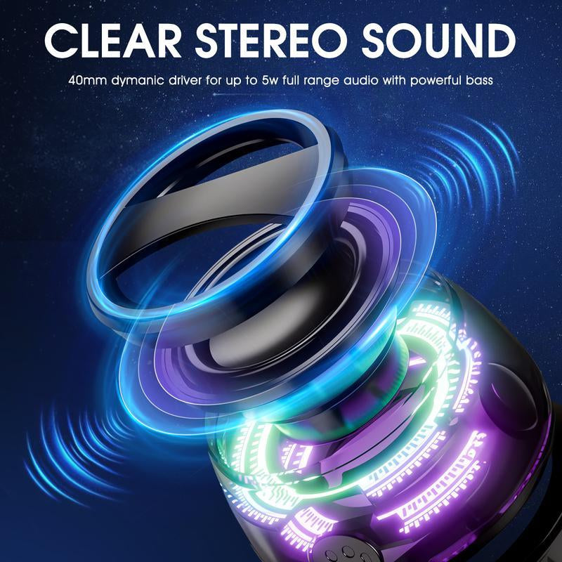 Magnetic Bluetooth Speaker RGB showcasing clear stereo sound with vibrant RGB lighting and dynamic driver.