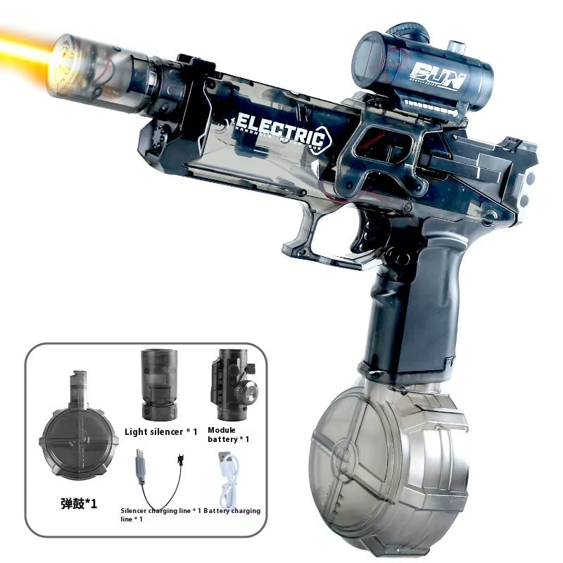 Ice Mouse Electric Water Gun [Transparent Black] Single Battery