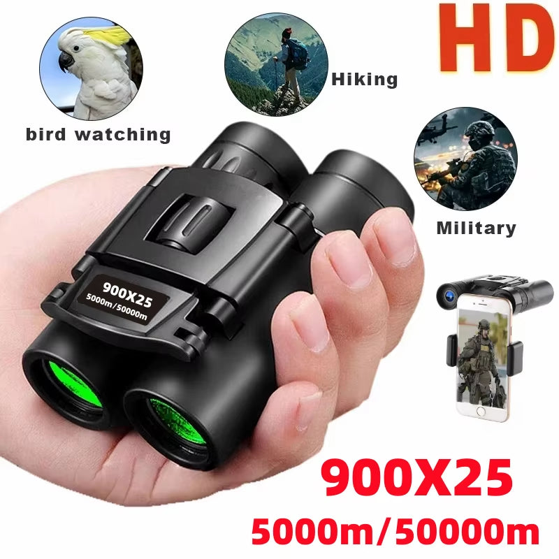 900x25 Binoculars – High Magnification Long Range Compact Zoom Binoculars