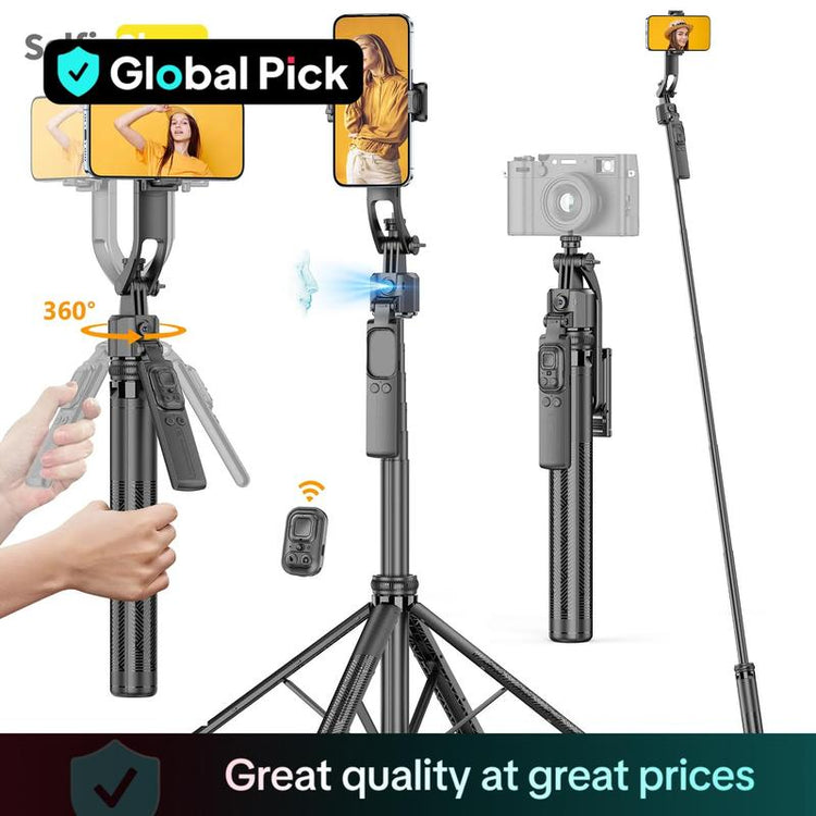 Face Tracking Selfie Stick Tripod, USB Rechargeable 4-Foot Selfie Stick with Remote Control, Portable Selfie Accessories for Phone & Camera, Phone Accessories, Gifts for Girlfriend