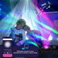 Children enjoying the Galaxy Star Projector Night Light with Bluetooth Speaker, surrounded by colorful lights and music notes.