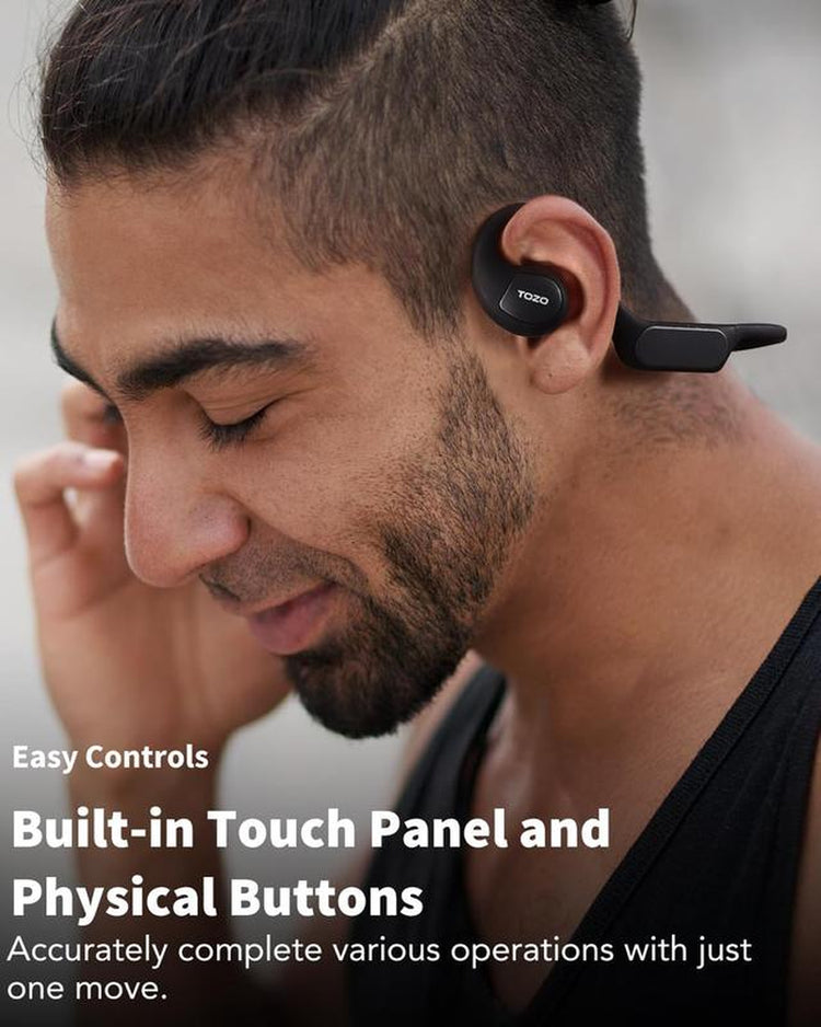 TOZO Openreal Open Ear Headphones Bluetooth 5.3 Air Conduction Wireless Headphones Sport Earbuds with Premium Sound Audio Connection Wireless Earphone Open-Ear Headphone Fathersdaygift