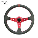 Universal 350MM Suede Steering Wheel Leather Steering Wheel Drift Racing Steering Wheel Type High Quality Suede/Pvc Style