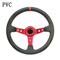 Universal 350MM Suede Steering Wheel Leather Steering Wheel Drift Racing Steering Wheel Type High Quality Suede/Pvc Style
