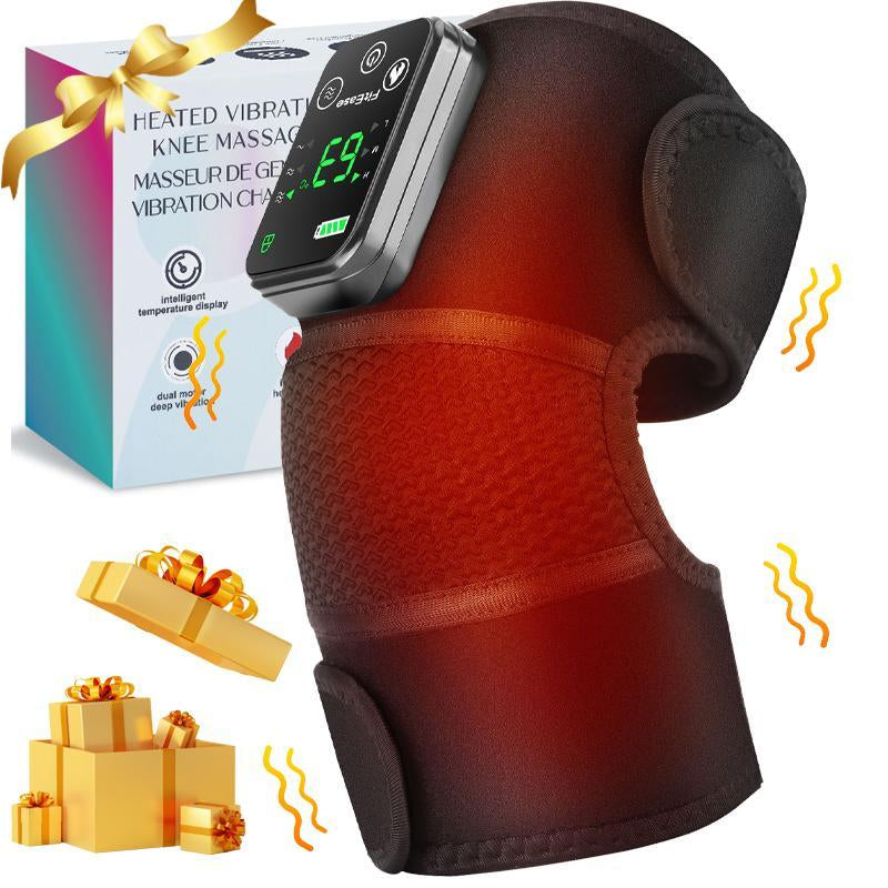 Heated Vibration Knee Massager Intelligent Knee Shoulder Pad Hot Compress USB Charging Pad, New Year & Winter Gift, Christmas Gift, Stocking Fillers, Massagers