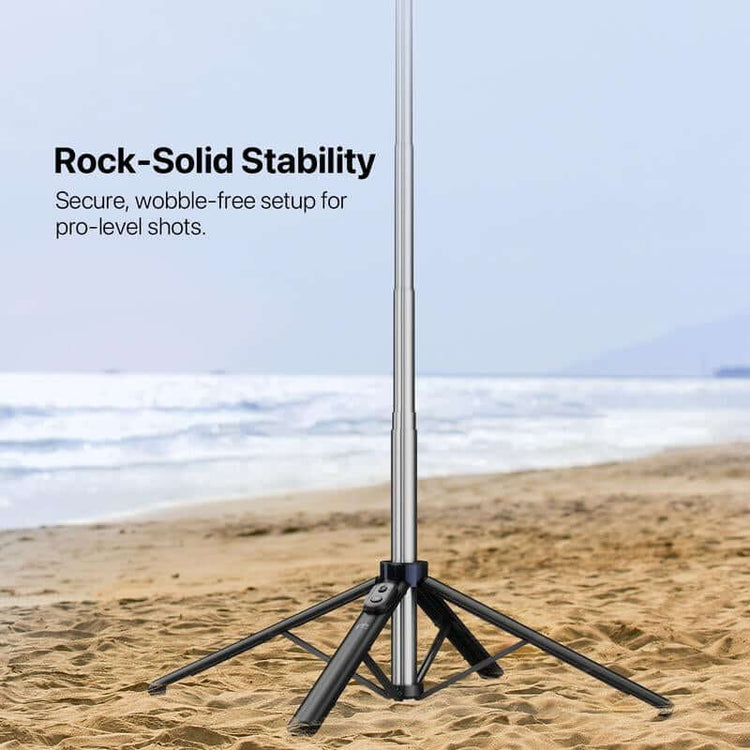 Mybat Pro Selfie Stick, Extendable Spotlight Tripod Stand with 8" Dimmable LED Light, Remote Control Cellphone Holder for Tiktok/Video Recording