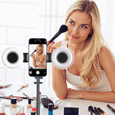 68" Selfie Stick Tripod with Selfie Screen Monitor,Wireless Remote,Light, Phone Holder,Using Phone Rear Camera for Selfie Vlog Live Stream Tiktok， Extendable Cell Phone Tripod, Compatible with Iphone Android Phone Cellphone Smartphone