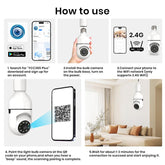 Smart home light bulb security camera