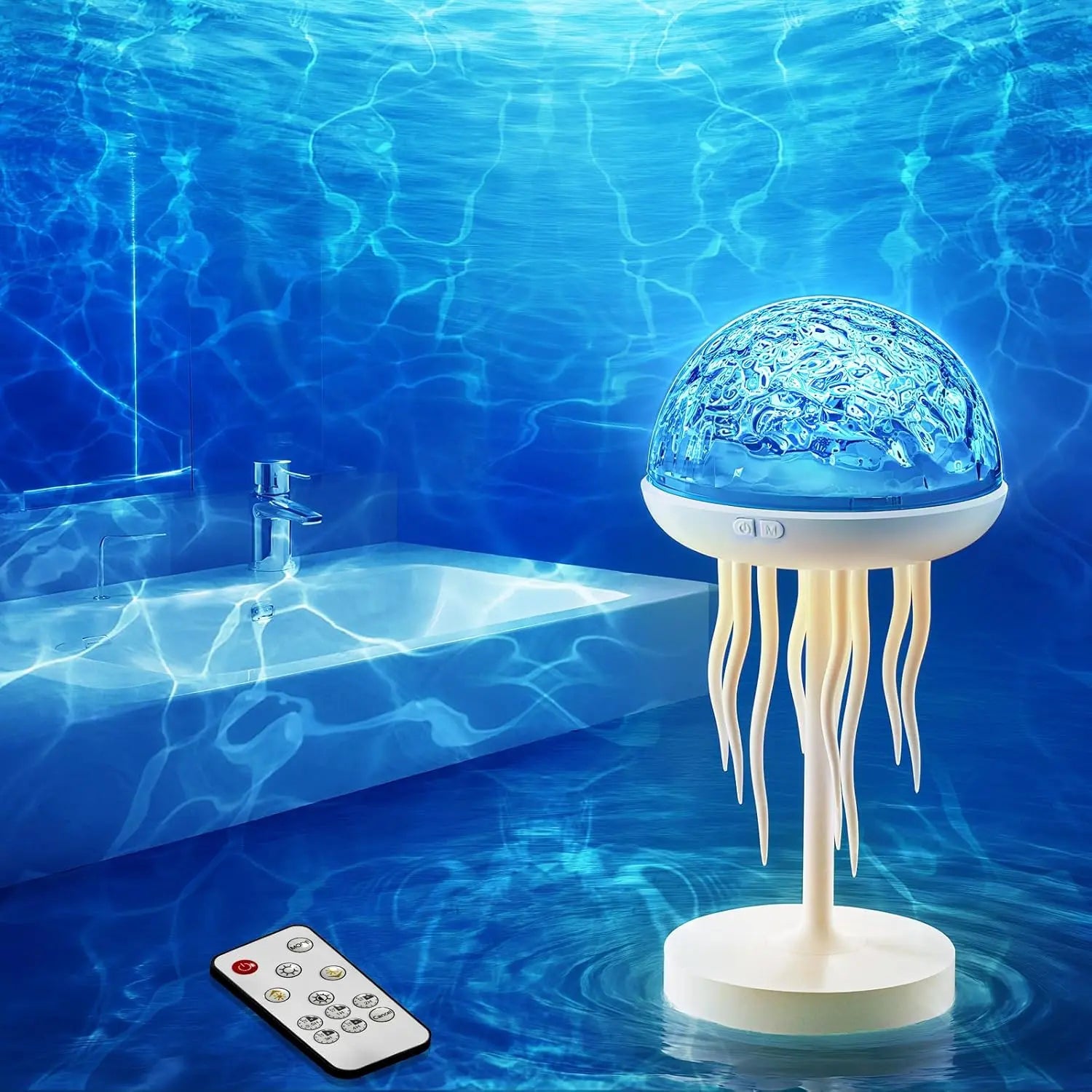 Jellyfish Projector Lamp，7-Color Ocean Wave Projector Light, Light Dimmable , Cute Room Decor，Romantic Gift for Family and Friend, Aurora Projector Lamp